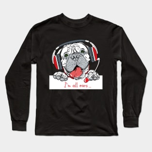 Dog Bullmastiff as customer service Long Sleeve T-Shirt